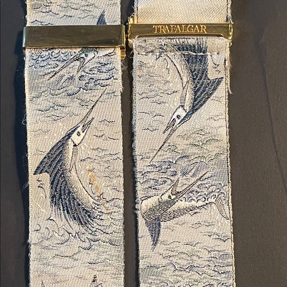 Trafalgar Unique Marlin Design Suspenders with Brass Clips. OS - Picture 1 of 5